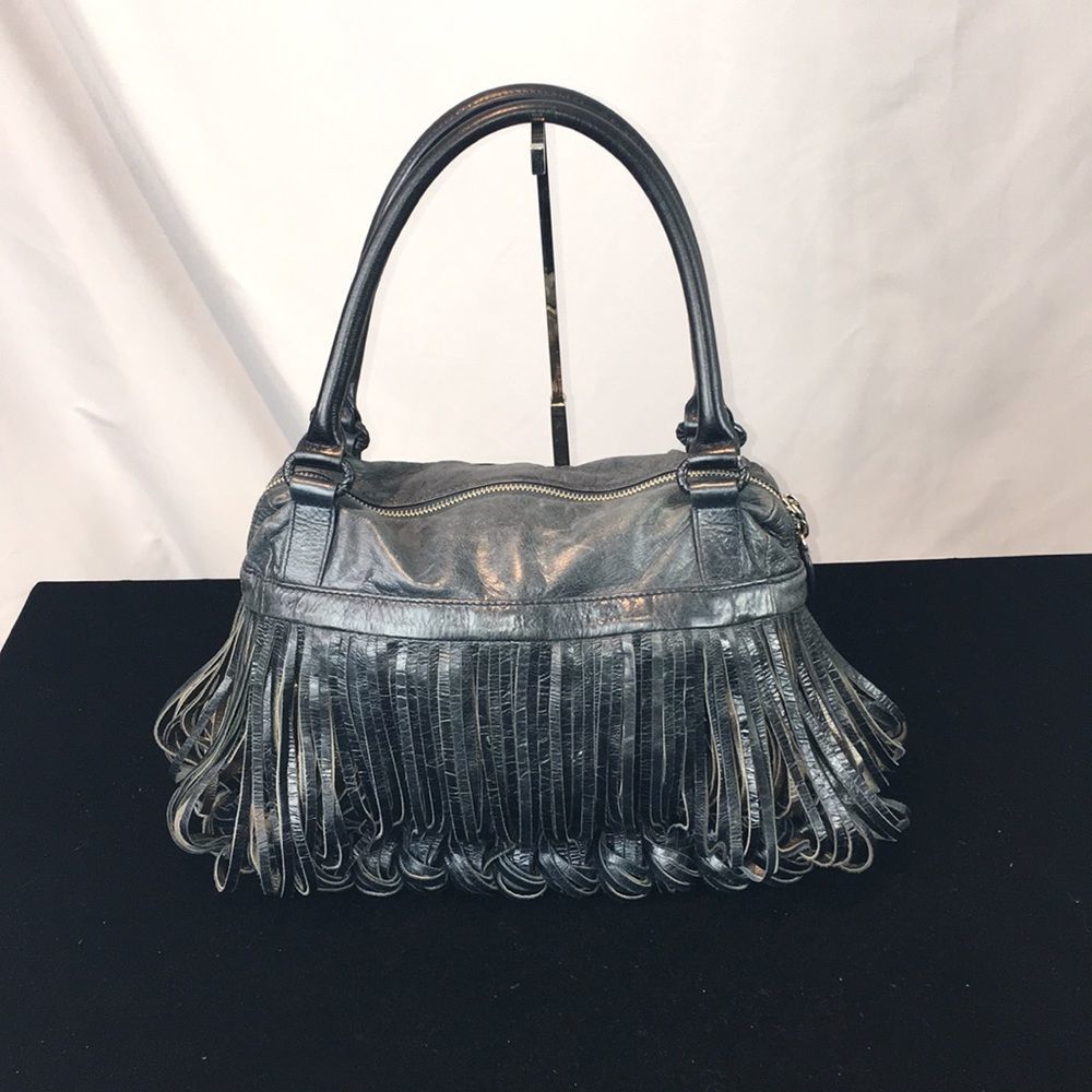 Katherine Kwei Black Woven Leather Bag